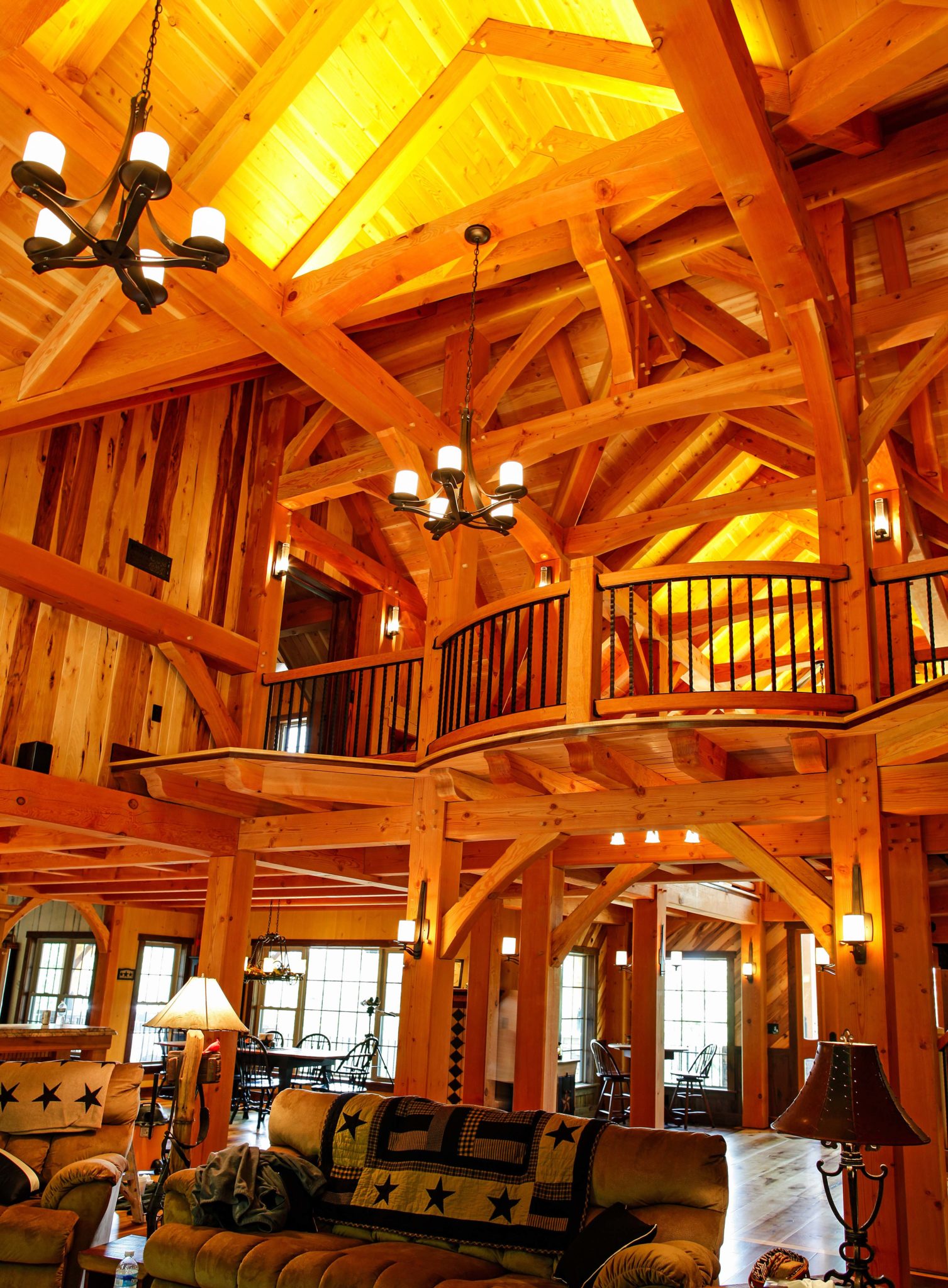 timber frame great room